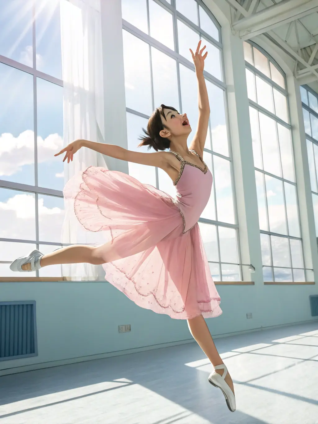 A vibrant photograph of a dance workshop, featuring participants of all ages and backgrounds learning various dance styles, emphasizing movement, rhythm, and creative expression.